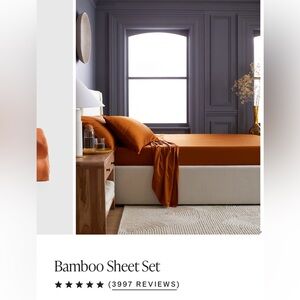 BRAND NEW Quince Terracotta Bamboo Sheet Set